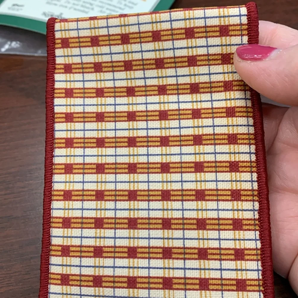 Longaberger Orchard Plaid Handle Tie